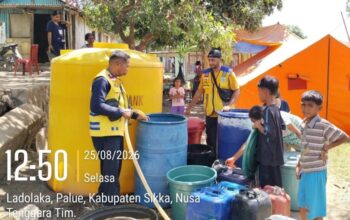 Kementerian PU salurkan 214 Ribu Liter Air Bersih kepada 21.740 Warga Terdampak Gempa Flores