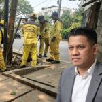 Tiang Jaringan di Kalideres Dicabut Bina Marga Jakbar