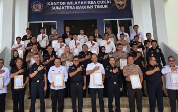 Kasat Narkoba Polres Sarolangun Wakili Polda Jambi Terima Apresiasi DJBC Sumatera Bagian Timur