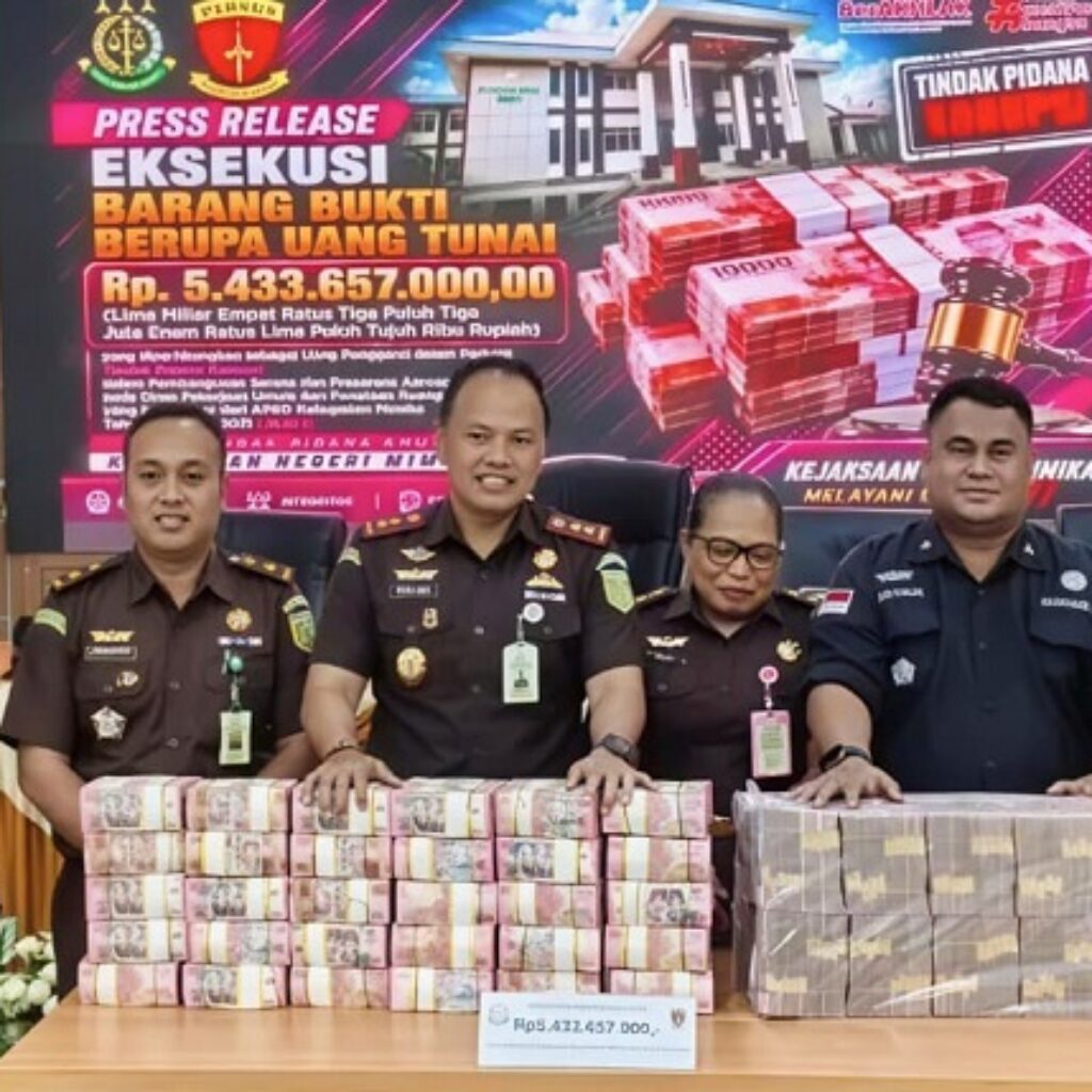 Kejari Mimika Eksekusi Uang Pengganti Rp5,43 Miliar dari Kasus Korupsi Proyek Aerosport