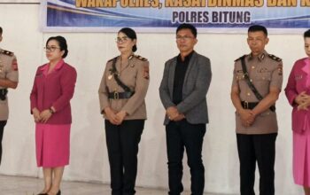 Kompol Daniel Korompis Haru Saat Pisah Sambut Wakapolres Bitung