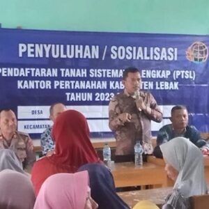 BPN Lebak Sosialisasi PTSL Tahun 2023 di Desa Datarcae Kec cirinten