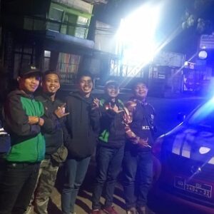 Antisipasi Geng Motor, Polsek Cibadak Polres Sukabumi Gelar Patroli Malam