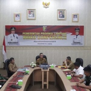 Bersama Menteri Dalam Negeri RI, Pemprov Lampung Ikuti Rapat Pengendalian Inflasi Daerah
