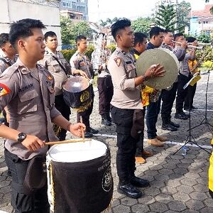 Siap Tampil di HUT Bhayangkara ke-77, Tim Korsik Raraswara Andrepati Yanma Polda Sumsel terus mengasah kemampuan personel