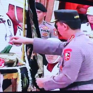 Mapolda Sumsel Gelar Upacara Pencucian Pataka Athidhira Wirabhakti di Gedung Presisi Polda Sumsel