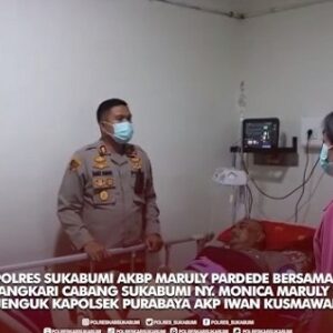 Polri Peduli, Kapolres Sukabumi dan Ketua Bhayangkari Cabang Sukabumi Jenguk Anggota