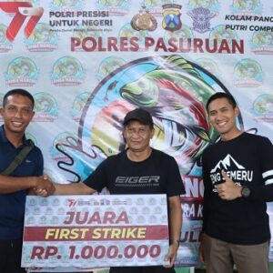 Meriahkan Peringatan Hari Bhayangkara Ke-77 Tahun 2023, Kapolres Pasuruan Menggelar Lomba Mancing