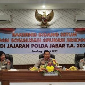Rakernis Bidang Setum dan Sosialisasi Aplikasi Srikandi di Jajaran Polda Jabar T.A. 2023