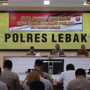 Tim Puslitbang Polri lakukan penelitian pemberantasan kejahatan jalanan dan aksi premanisme di Polres Lebak