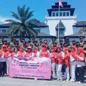 Meriahkan HUT ke 78 RI, Aliansi Wartawati Indonesia gelar Parade Merah Putih