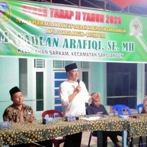 Reses Tahap II DPRD Kabupaten Sarolangun Tahun 2023 M. Fadlan Arafiqi turun ke Kelurahan Sarolangun Kembang
