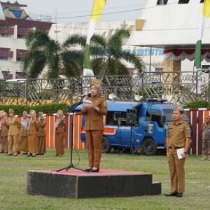 Apel gabungan Sekdaprov Lampung, Gubernur sampaikan penghargaan Provila dari Kementrian PPPA