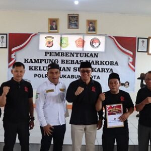 Kapolres Sukabumi Kota Polda Jabar bersama unsur Forkopimda luncurkan Kampung Bebas Narkoba