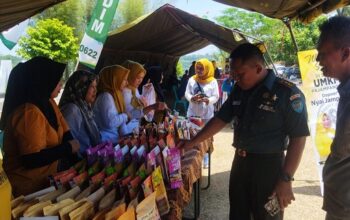 Sambut HUT TNI ke-78 Kodim 0622/Kab. Sukabumi Gelar Bazar UMKM dan Baksos