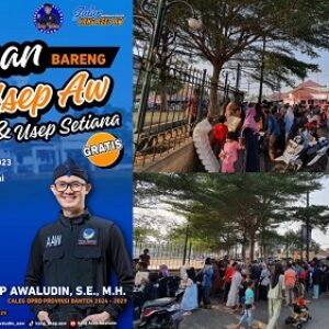 Sarapan bereng Kang Asep AW dan Usep Setiana dengan warga Malingping Lebak Banten
