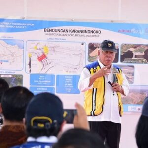 Doa Bersama Warga, Menteri Basuki dan Menteri Pratikno Tinjau Lokasi Pembangunan Bendung Gerak Karangnongko