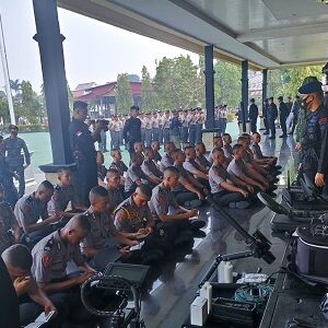 Siswa SPN Polda Sumsel Kunjungi Mako Satbrimob Polda