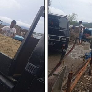 Pekerjaan Pagar Polres Sabang dan Pembangunan Kantor AIRUD Sabang Pakai Batu dan Pasir Ilegal…!?