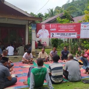 Silaturahmi Abu Heri dengan ratusan masyarakat Air Pinang penuh antusias