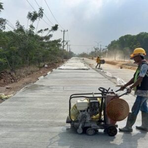 Kementerian PUPR Percepat Pelaksanaan Inpres Jalan Daerah di Lampung, Progress Simpang Korpri – Purwotani Capai 70%
