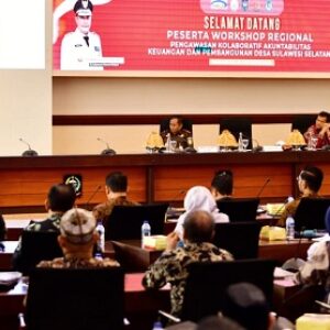 Buka Workshop Regional Pengawasan Kolaboratif Akuntabilitas Keuangan dan Pembangunan Desa, Pj Gubernur Bahtiar: Dana Desa Cegah Migrasi ke Kota