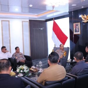 Kapolda di Dampingi PJU Polda Sumsel Terima Audensi Silaturahmi PJ Walikota Palembang
