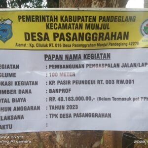 Pengerjaan pengaspalan di desa Pasanggrahan diduga asal jadi dan sarat dengan korupsi