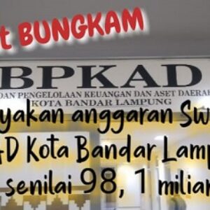 Kelola anggaran 98,1 milliar, Kepala BPKAD Kota Bandar Lampung bungkam saat dikonfirmasi 