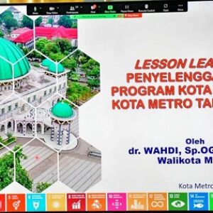 Via Zoom, Walikota Metro Paparkan JAMA – PAI dalam acara percepatan ODF Provinsi Papua