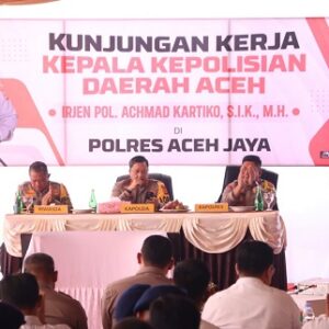 Kunker di Polres Aceh Jaya, Kapolda ingatkan personel jaga netralitas saat Pemilu
