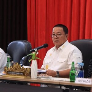 Gubernur Lampung Pimpin Rakor Persiapan Pengamanan Pemilu dan Siaga Bencana Tahun 2024