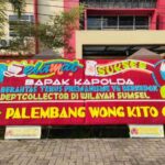 Mapolda Sumsel Banjir Karangan Bunga, Dukung Polisi Tindak Tegas Premanisme Berkedok Debt Collector