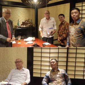 Panglima LP2KP Haris RN silaturahmi dengan tokoh Sulut Glen Kairupan dan Prof Dr OC Kaligis