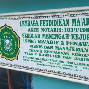 Minim Perawatan, Terindikasi Penyelewengan anggaran BOS 1,6 miliar di SMKS Maarif 2 Penawaja Lamtim
