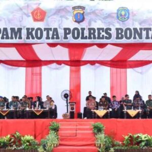 Polres Bontang Gelar Simulasi Sispam Kota di GOR PT. Pupuk Kaltim, Wujudkan Kesiapan Jelang Pilkada 2024