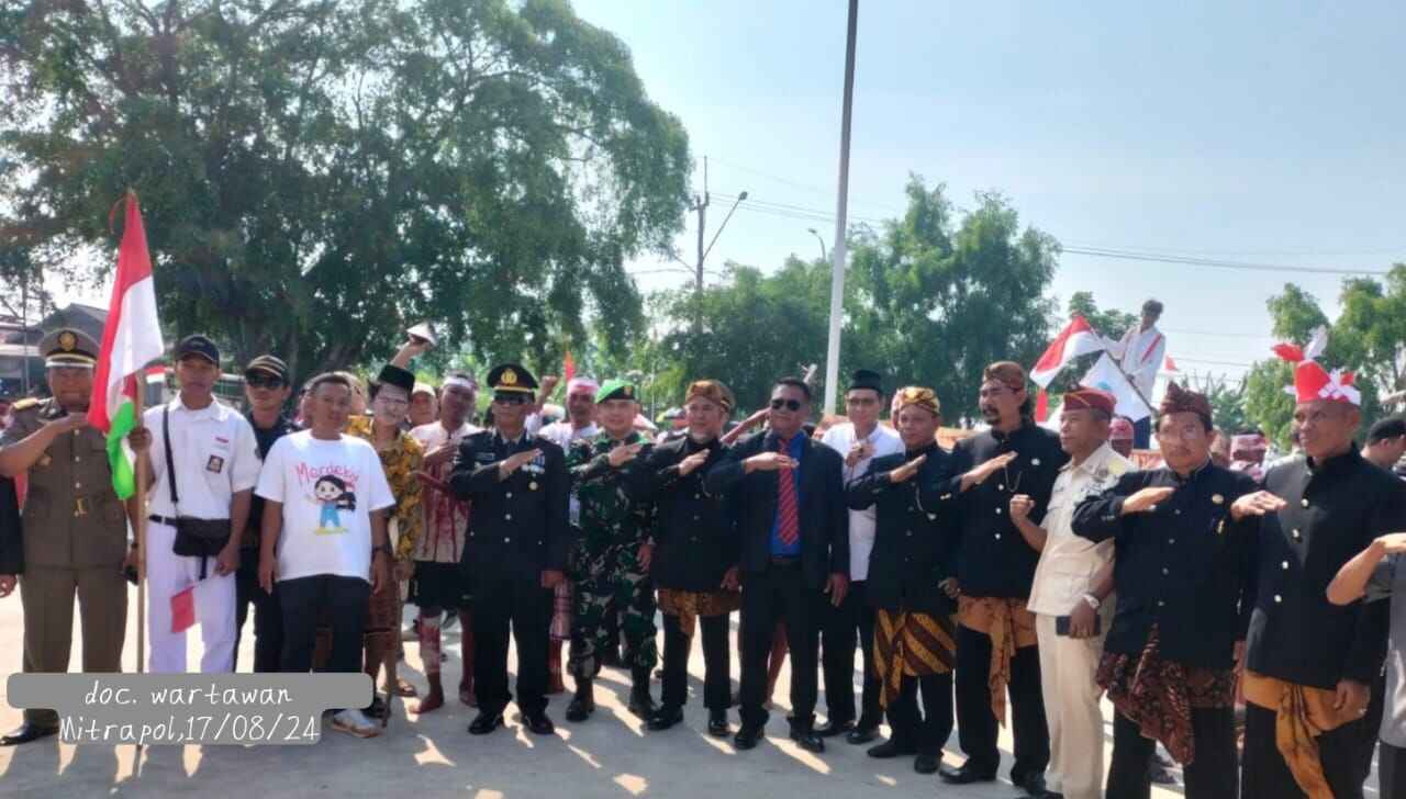 Upacara HUT RI Ke- 79 RI di Laksanakan Pemkec Pakisjaya Beserta Jajaran 8 Pemdes dan Dinas,Instansi serta para Ormas Berjalan Penuh Hikmat