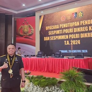 Lulus Sangat Memuaskan, Barron Ichsan, Peserta Didik Satu-satunya SESPIMTI Polri Dikreg ke-33 dari Kemenkumham