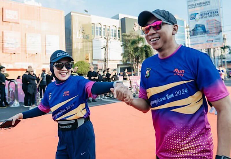 Menuju Indinesia Emas, Anggota DPRD Lampung Rahmat Mirzani Djausal Ikuti Bhayangkara Run