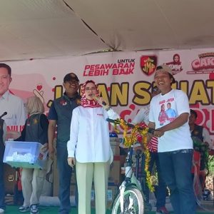 Meriahkan Jalan Sehat dan Senam Cakep Ribuan Masyarakat Kedondong Way lima Tumpah Ruah