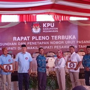 Nanda dan Anton No Urut 2 Pada Pengundian Pleno KPU Kabupaten Pesawaran