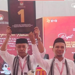KPU Buton Utara Gelar Pencabutan No Urut, Paslon Aman Dapat No Urut 1