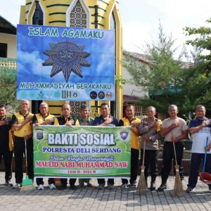 Polresta Deli Serdang Gelar Bhakti Sosial Sambut Maulid Nabi Muhammad SAW