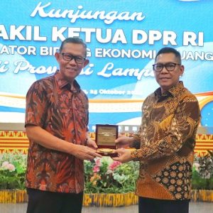 Sekdaprov Lampung Sambut Kunjungan Wakil Ketua DPR RI Adies Kadir