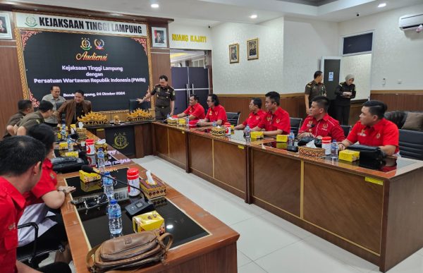 Audensi Kejati Lampung, Dr Kuntadi MH Berharap PWRI dapat Bersinergi dan Berkolaborasi