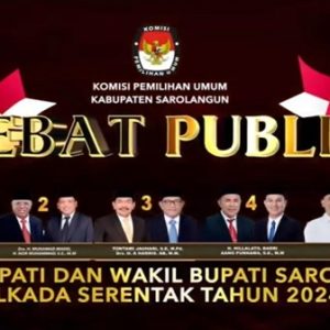 Diikuti Lima Paslon, KPU Kabupaten Sarolangun Gelar Debat Publik Calon Bupati dan Wakil Bupati Sarolangun