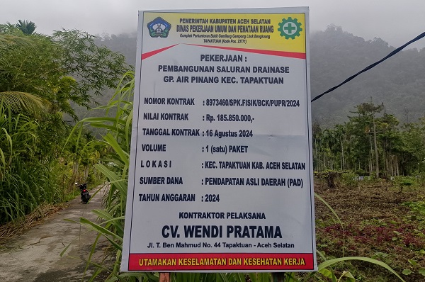 Kejaksaan Negeri dan Inspektorat Aceh Selatan Didesak Tindak Tegas Proyek Pembangunan yang Diduga Asal Jadi