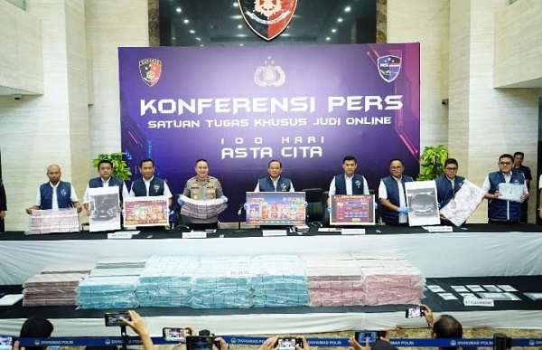 Komitmen Polri atas Asta Cita Presiden Prabowo Sita Rp78,1 Miliar dari Judol Internasional
