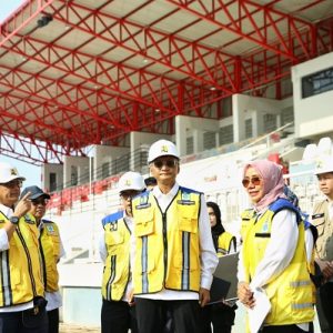 Kunker ke Kota Palembang, Menteri PU Tinjau Renovasi Stadion Bumi Sriwijaya