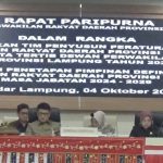 Rapat Paripurna DPRD Lampung Periode 2024-2029, ini usulan daftar nama baru